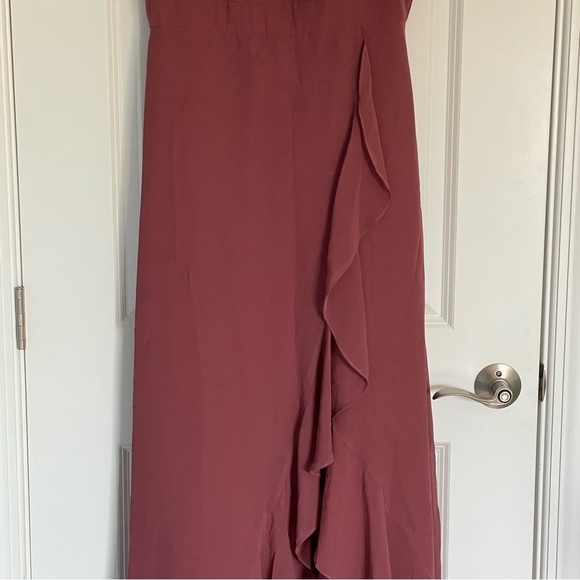 Revelry Scarlet Chiffon Ruffle Maxi Dress 29584 - Picture 6 of 16